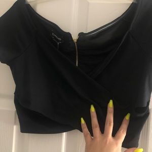 Black cropped top